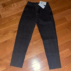 ASOS black mom jeans with rips ⭐️